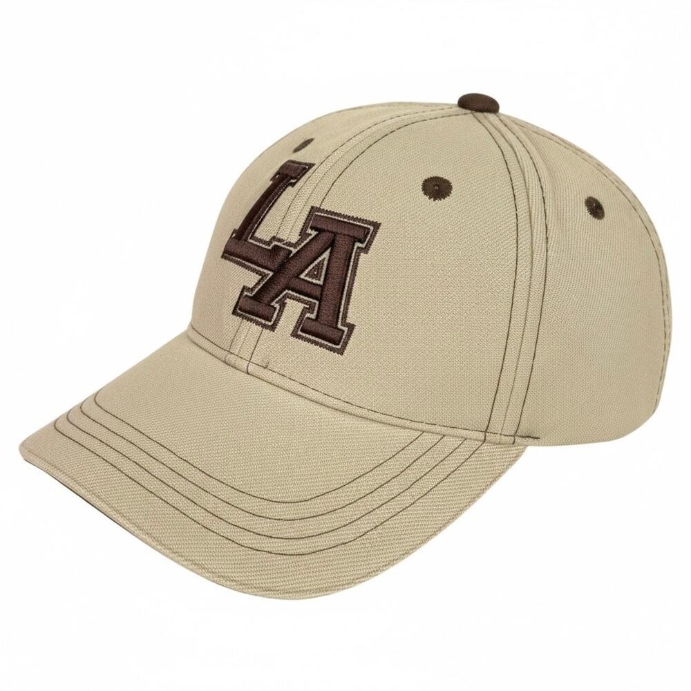 LA LOS ANGELES Hat Cap Beige Brown ADJUSTABLE